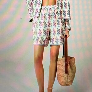 NWT J Crew Stratus short in blooming lilac block print Item